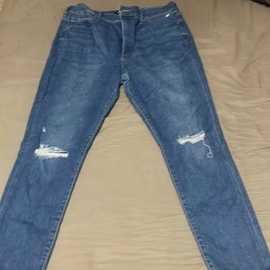 Blue ripped jeans from Express